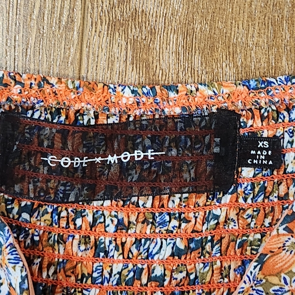 Code Mode women's puff sleeve floral mini dress XS coquette twee cottagecore - Picture 5 of 13